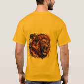 ライオンの吠えるデザインTシャツ - 強烈なパワーを表現 Tシャツ (裏面)