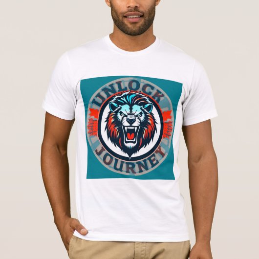 ライオンの咆哮エンブレムと旅の始まり Tシャツ (正面)