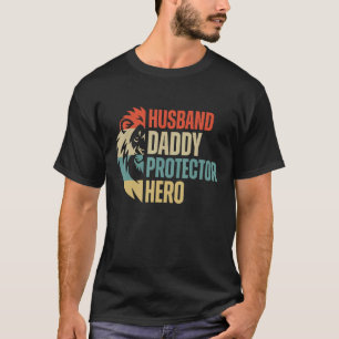 ライオンの夫キングDaddyプロテクターヒーローの父の日 Tシャツ