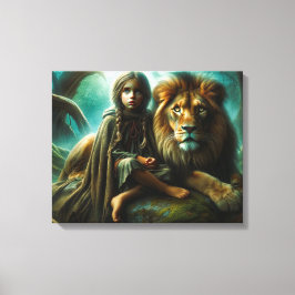 ライオンの女の子 キャンバスプリント