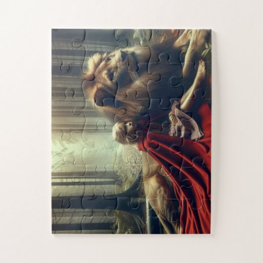 ライオンの女の子 ジグソーパズル (縦)