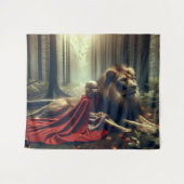 ライオンの女の子 タペストリー (正面(横))