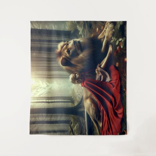 ライオンの女の子 タペストリー (正面)