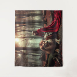 ライオンの女の子 タペストリー