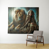 ライオンの女の子 タペストリー (インサイチュ(横))