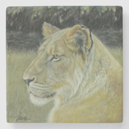 "ライオンの女王"の石のコースター ストーンコースター