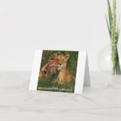 ライオンの子のメッセージカード カード (裏面)