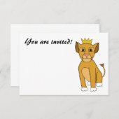 ライオンの子の招待状 招待状 (正面/裏面)