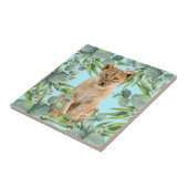 ライオンの子ジャングルフォレストセラミックタイル タイル (側面)