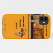 ライオンの子及び木及びアフリカのコラージュの下の種族 Case-Mate iPhoneケース (裏面(横))