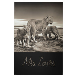 ライオンの子猫の新しいミイラ愛家の運命の運命 メタルプリント