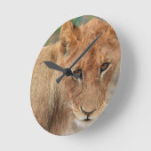 ライオンの子 ラウンド壁時計 (傾斜)