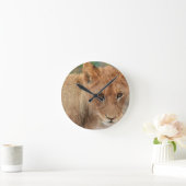 ライオンの子 ラウンド壁時計 (ホーム)