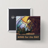 ライオンの家族、キングの日のボタン 缶バッジ (正面&裏面)