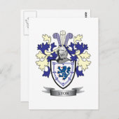 ライオンの家紋の紋章付き外衣 ポストカード (正面/裏面)