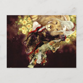 ライオンの少女アニメ ポストカード