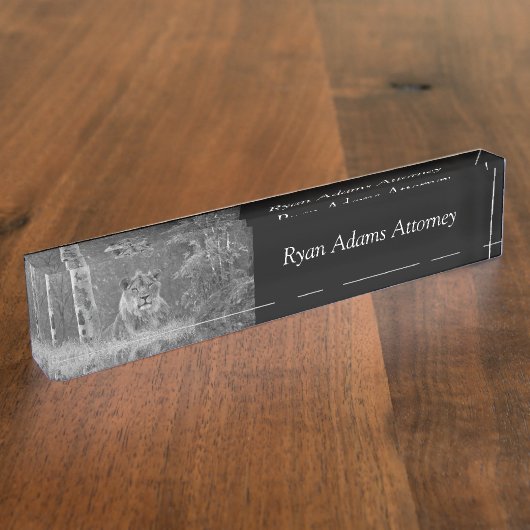 ライオンの待ち時間 デスクネームプレート (側面)