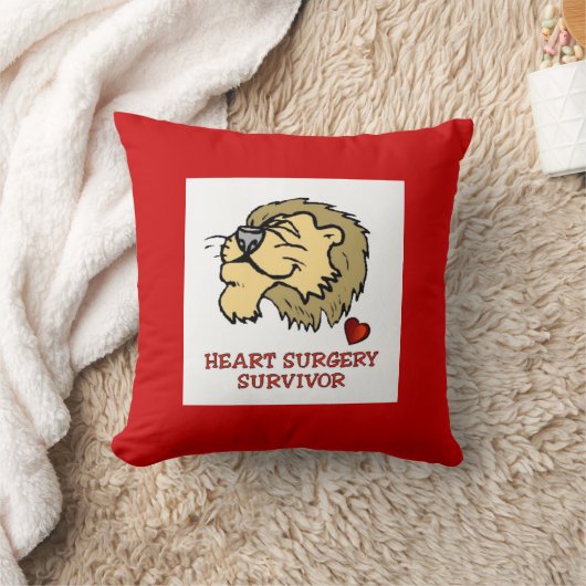 ライオンの心臓手術の生存者の枕 クッション (ブランケット)