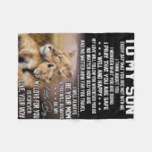 ライオンの恋人 フリースブランケット (正面(横))