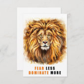 ライオンの恐怖はより多くを支配しない サンキューカード (正面/裏面)