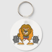 ライオンの持ち上げウェイトのキーチェーン キーホルダー (裏面)