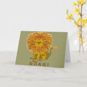 ライオンの挨拶状 カード (黄色い花)