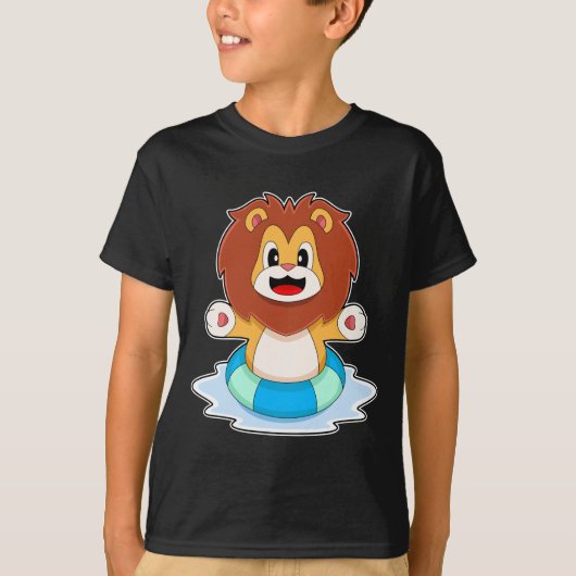 ライオンの救命胴衣 Tシャツ (正面)