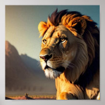 ライオンの日没の背景