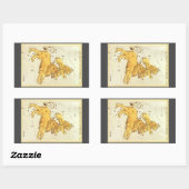 ライオンの星座 ヴィンテージ Urania's Mirror 長方形シール (シート)