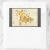 ライオンの星座 ヴィンテージ Urania's Mirror 長方形シール (バッグ)