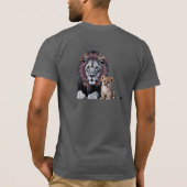 ライオンの曼荼羅アートBella+Canvas Tシャツ -  (裏面)