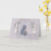 ライオンの橋、美しいセント・オーガスチンFL カード (黄色い花)