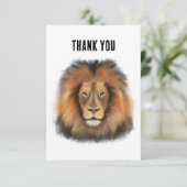 ライオンの水の色レオ王のサファリ動物のジャングル猫 サンキューカード (スタンド正面)
