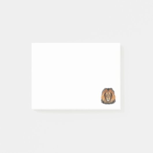 ライオンの水の色レオ王のサファリ動物のジャングル猫 ポストイット (正面)