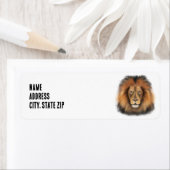 ライオンの水の色レオ王のサファリ動物のジャングル猫 ラベル (インサイチュ)