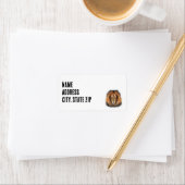 ライオンの水の色レオ王のサファリ動物のジャングル猫 ラベル (インサイチュ)