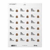 ライオンの水の色レオ王のサファリ動物のジャングル猫 ラベル (フルシート)