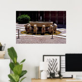 ライオンの泉、アルハンブラ、グラナダ。 ポスター (ホームオフィス)