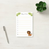 ライオンの漫画と離れ手のひらのアイテムが並ぶ ポストイット (オフィス)