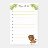 ライオンの漫画と離れ手のひらのアイテムが並ぶ ポストイット (正面)