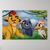 ライオンの漫画のガード ポスター (正面)