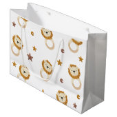 ライオンの漫画 ラージペーパーバッグ (正面アングル)