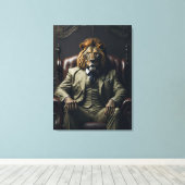 ライオンの父親 キャンバスプリント (インサイチュ (ウッドフロア))