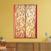 ライオンの狩り場面 キャンバスプリント (インサイチュ (リビング))