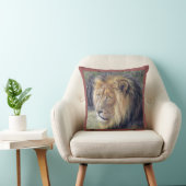 ライオンの王および女王16" x 16"装飾用クッション クッション (椅子)