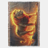 ライオンの王の地獄威厳のある動物 スローブランケット (正面縦)