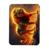 ライオンの王の地獄威厳のある動物 マグネット (縦)