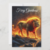 ライオンの王の地獄威厳のある動物 招待状 (正面)