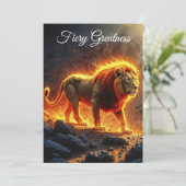 ライオンの王の地獄威厳のある動物 招待状 (スタンド正面)