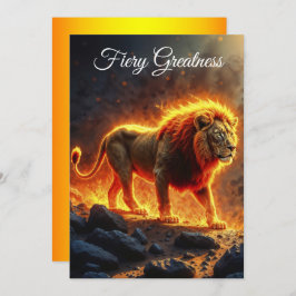 ライオンの王の地獄威厳のある動物 招待状